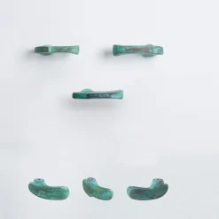 Set di 4 pomelli verdi per porte Inca #1 di Nicole Valenti