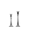 Set di 2 portacandele classici grigi