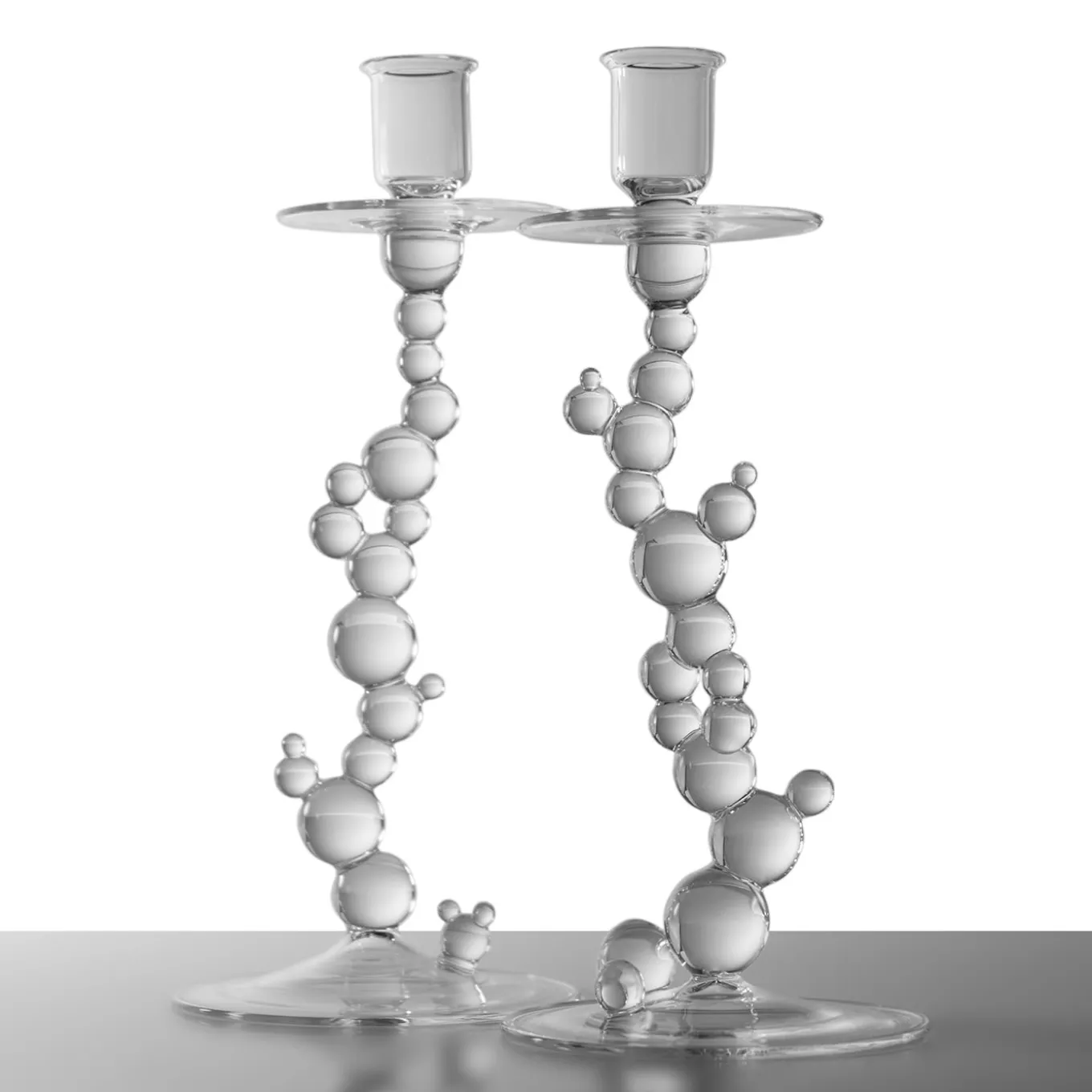 Set di 2 Portacandele Trasparenti H₂O Bubble