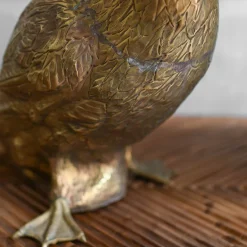 Set di 2 Sculture Anatra in Ottone