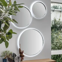 Set di 2 specchi da parete a LED Face To Face di Giuseppe Bavuso