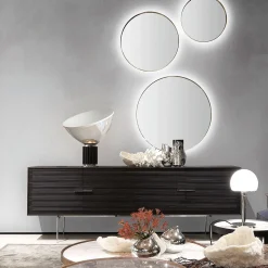 Set di 2 specchi da parete a LED Face To Face di Giuseppe Bavuso