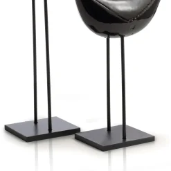 Set di 2 uccelli neri scultura di Aldo Londi