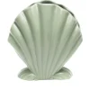 Set di 2 vasi decorativi a forma di conchiglia verde