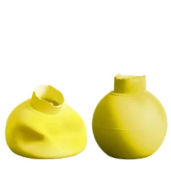 Set di 2 vasi decorativi Nove giallo canarino