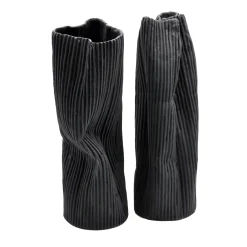 Set di 2 vasi decorativi "Paesaggio 25 Black #1" di Nino Basso