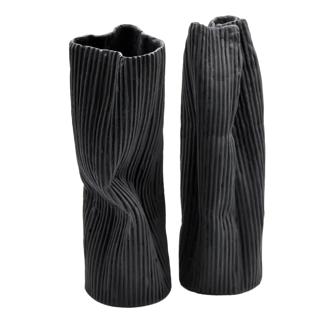 Set di 2 vasi decorativi "Paesaggio 25 Black #1" di Nino Basso