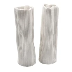 Set di 2 vasi decorativi "Paesaggio 19 #2" di Nino Basso bianchi