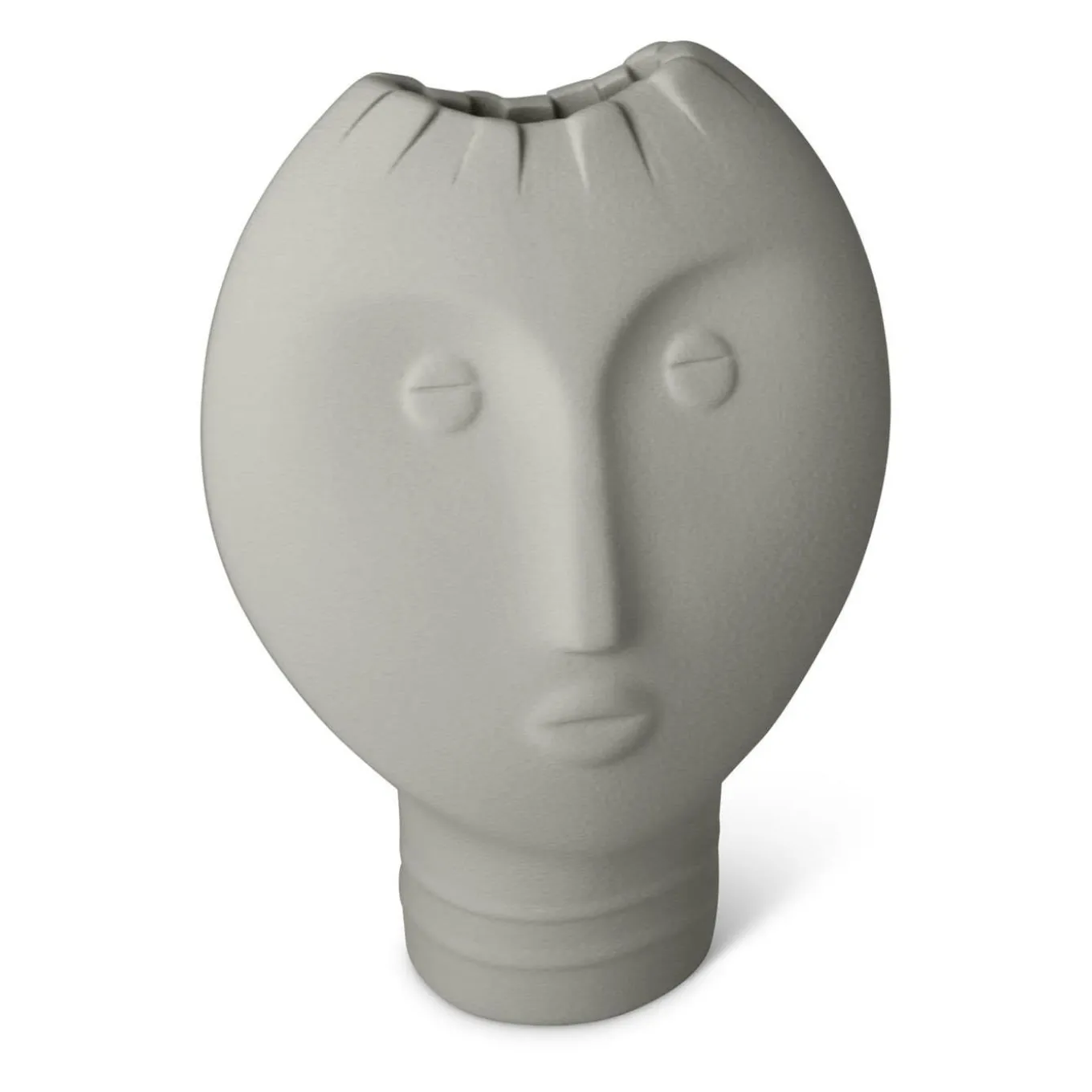 Set di 3 vasi Moai bianchi e grigi