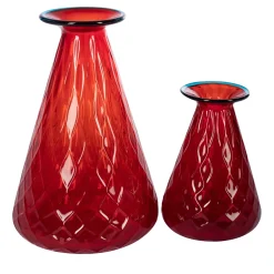 Set di 2 vasi rossi conici Balloton