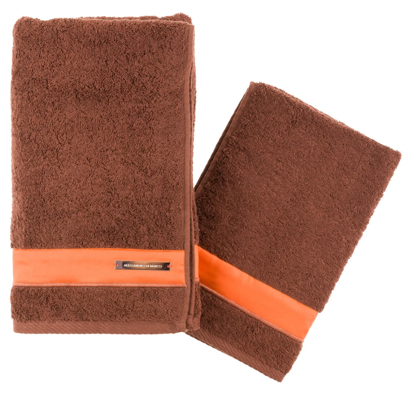 Set di asciugamani da bagno - Marrone e arancione