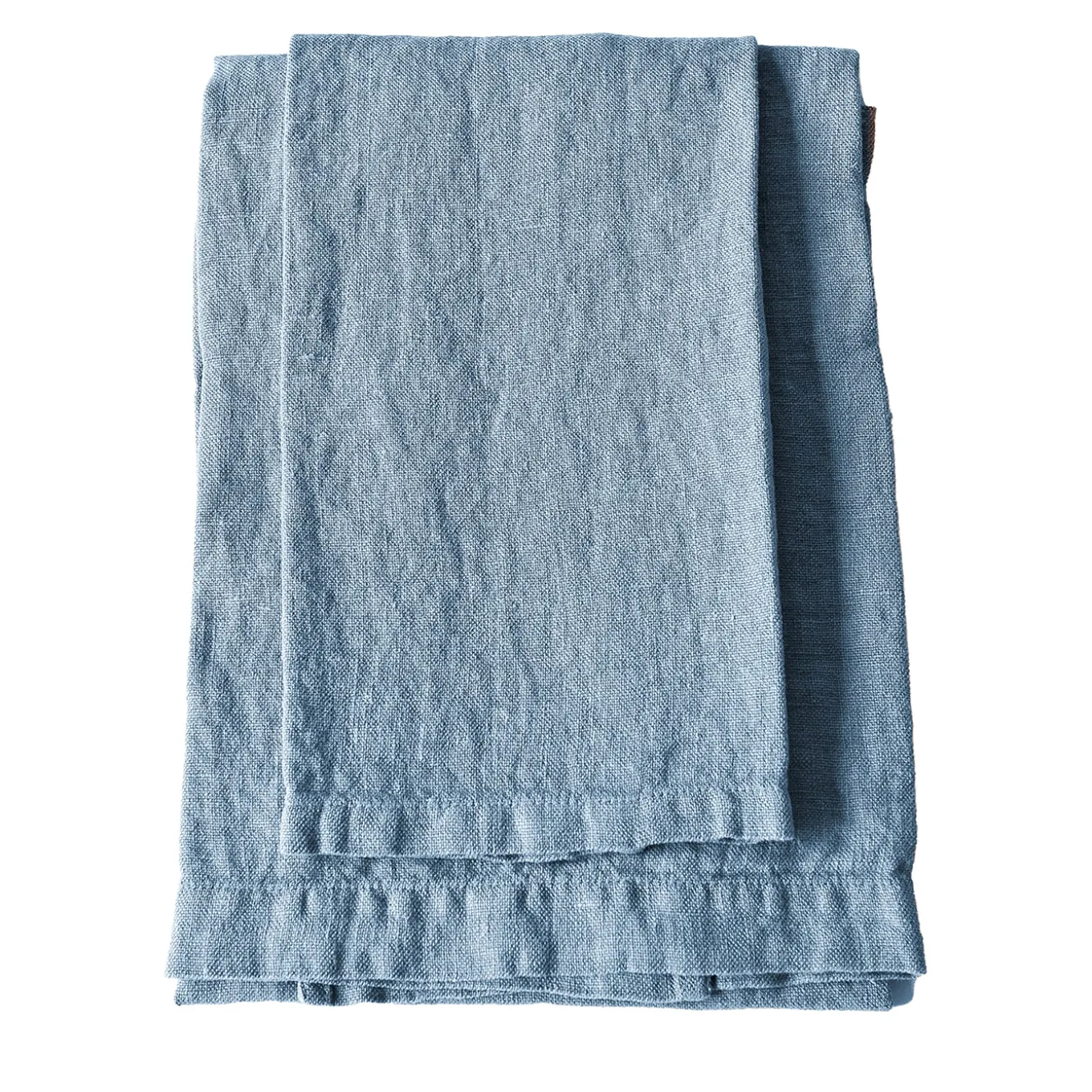 Set di asciugamani in lino blu chiaro