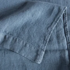 Set di asciugamani in lino blu chiaro