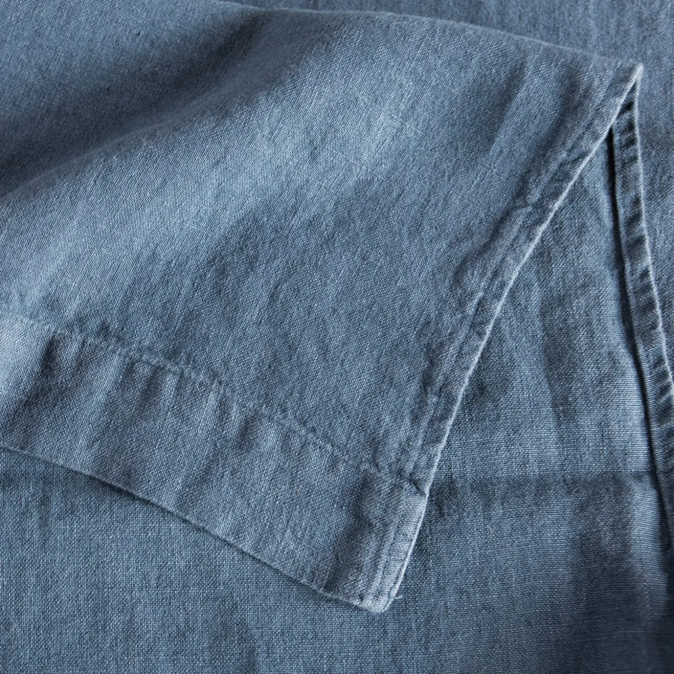 Set di asciugamani in lino blu chiaro