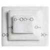 Set di asciugamani ricamati Recoleta in Cotone Spugna Bianco