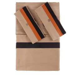 Set di biancheria da letto estiva - Beige e arancione