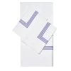 Set di lenzuola King US bianco e blu brillante di Four Generations
