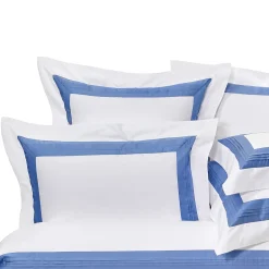 Set di lenzuola Plissè White & Country Blue US King