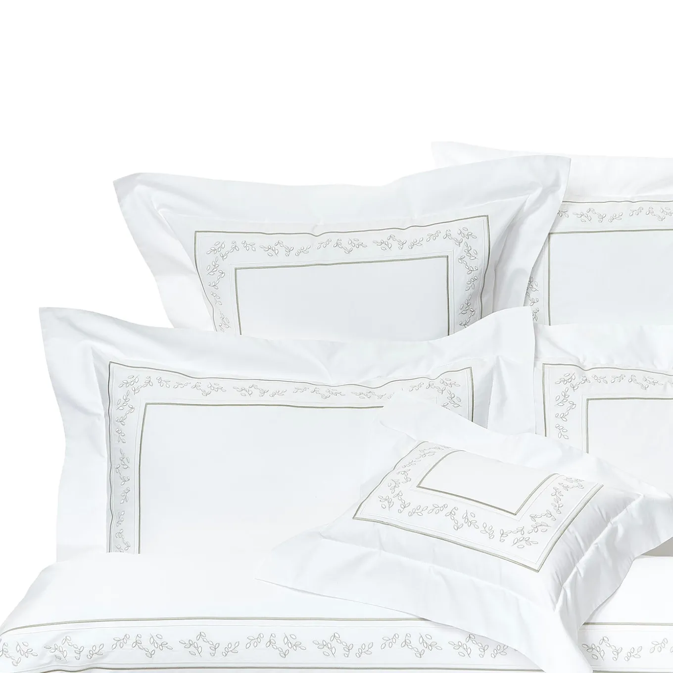 Set di lenzuola Roma White & Silver Olive US King