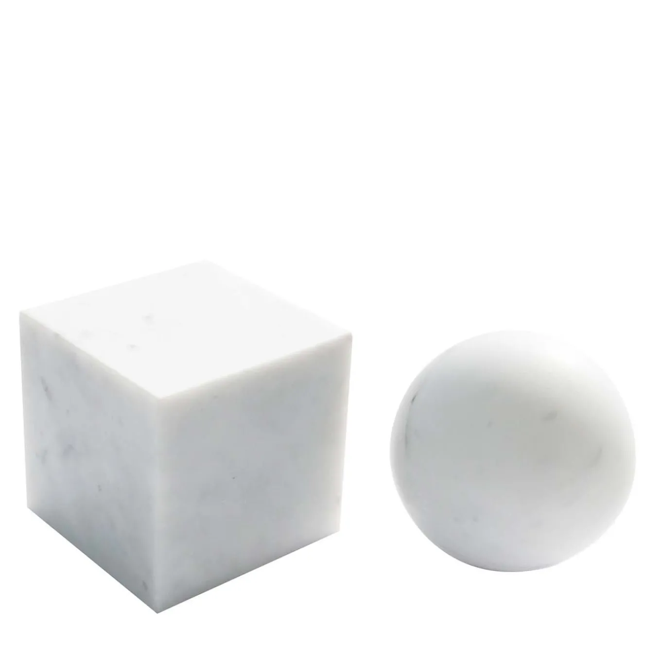 Set di oggetti decorativi Pesi di carta in marmo bianco di Carrara