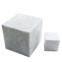 Set di oggetti decorativi fermalibri in marmo bianco di Carrara