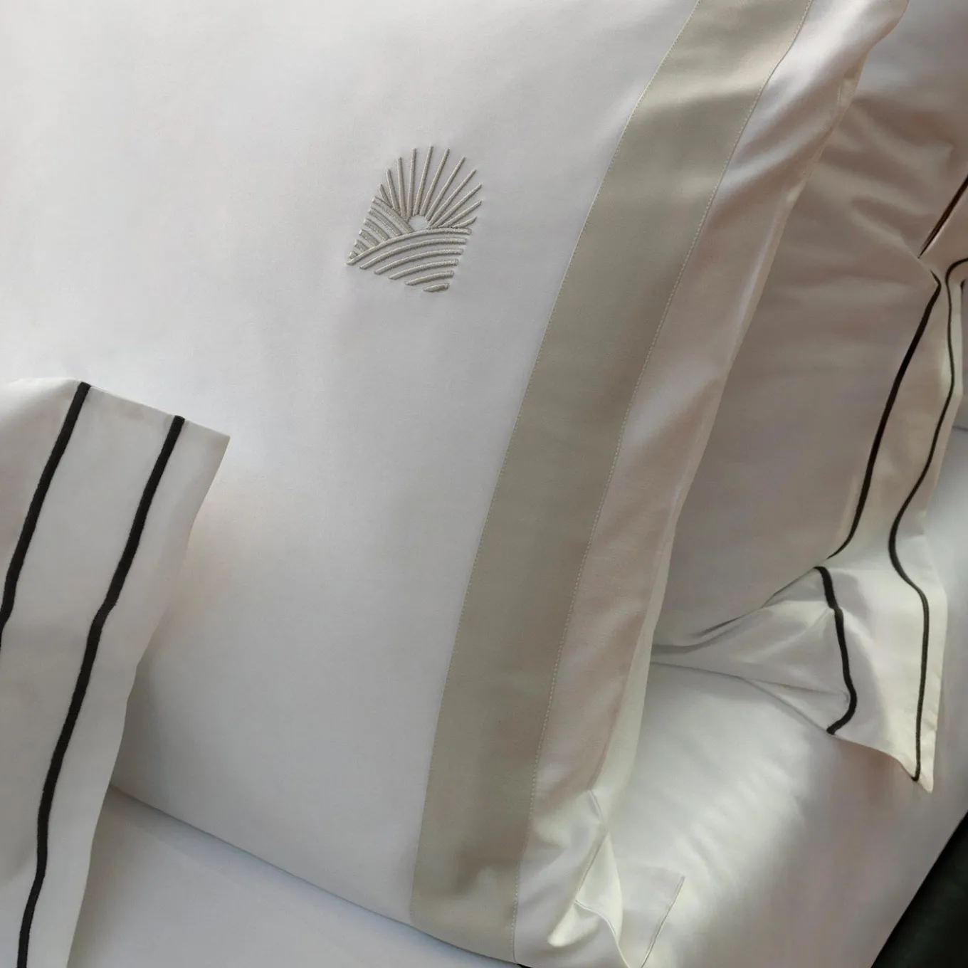 Set lenzuola Horizon in Cotone Satinato Bianco