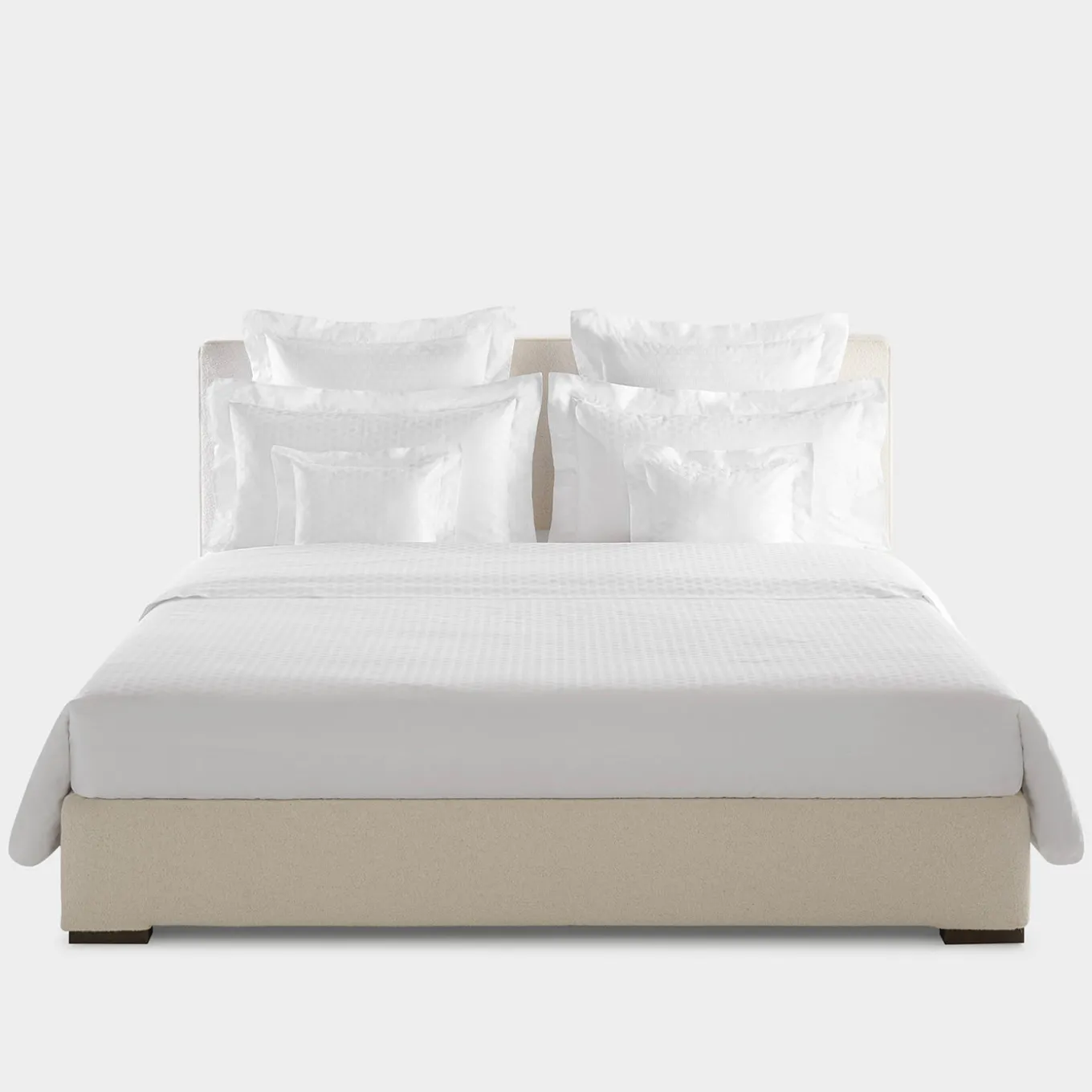 Set lenzuola Komodo in raso di cotone jacquard bianco