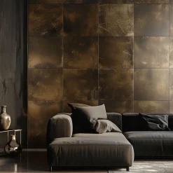Sintesi Orbitale Set di 4 piastrelle in ottone brunito scuro