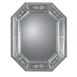 Specchio da muro Salviati ottagonale in argento
