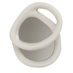 Specchio da Parete Grande Bolide V1 in Gesso Bianco