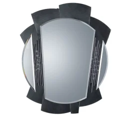 Specchio da parete Karat in vetro nero