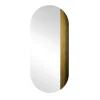 Specchio da parete ovale Orizzonte in resina spatolata oro