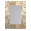 Specchio da Parete Rettangolare Piccolo con Scanature in Legno Champagne Strip