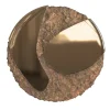 Specchio da parete scultoreo in bronzo fuso Apollo #5
