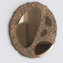 Specchio da parete scultoreo in bronzo fuso Apollo #4