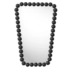 Specchio da parete trapezoidale Gioiello, finitura nera, di Nika Zupanc
