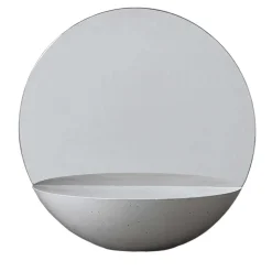 Specchio da tavolo bifacciale D30 in bianco
