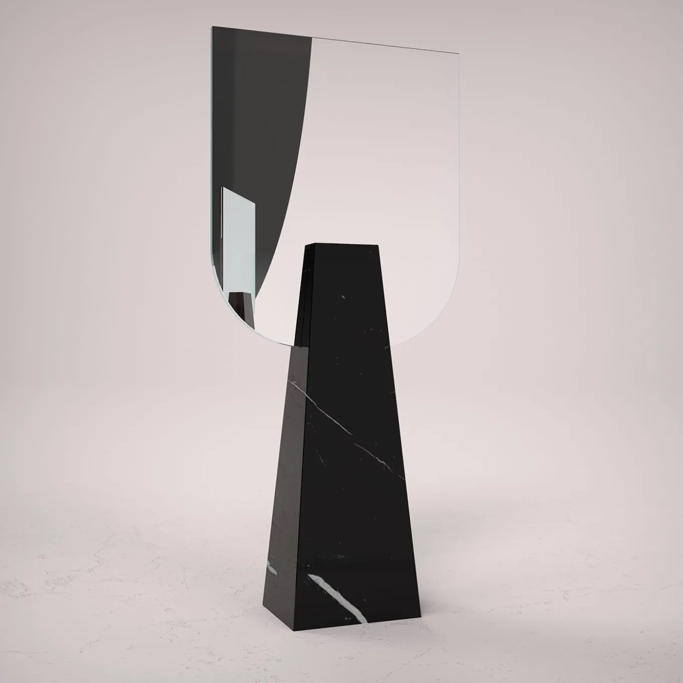 Specchio da tavolo Ophelia Black Marquina