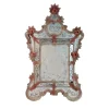 Specchio in vetro di Murano rosa Apollo di Fratelli Tosi