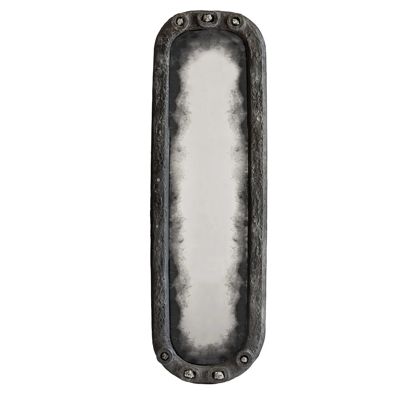 Specchio piccolo in stile antiquariato a mano Verve con Pirite