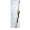 Specchio Via III con ottone spazzolato