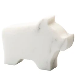 Statuetta di maiale bianco di Alessandra Grasso