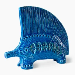 Statuetta di Riccio Blu di Aldo Londi
