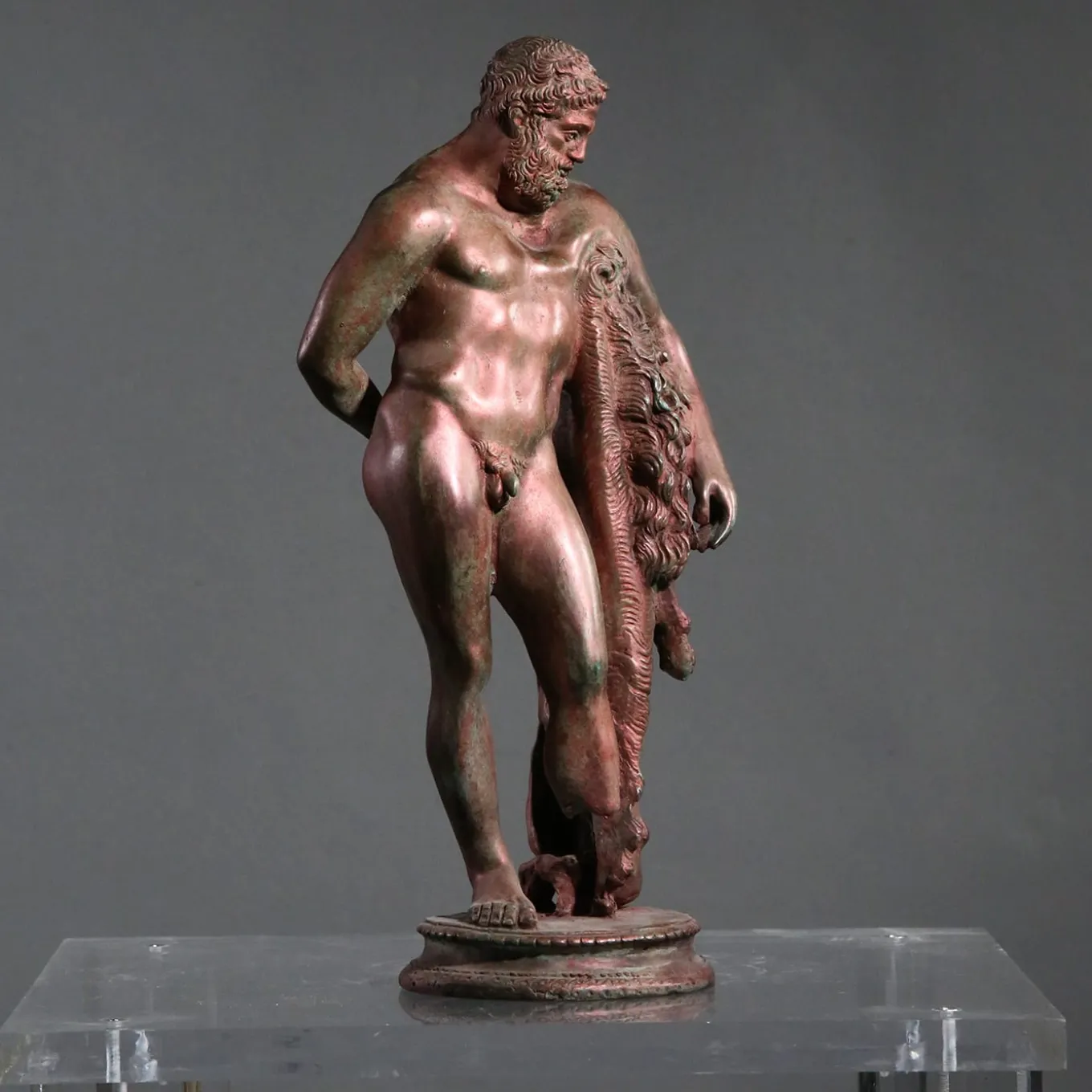 Statuetta Ercole Farnese Frammento Piccolo in bronzo