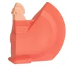 Statuetta Gallina rosso corallo e rosa