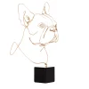 Statuetta in bronzo di cane toro francese