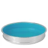 Svuotatasche Medio Rotondo color Turchese Placcato Argento