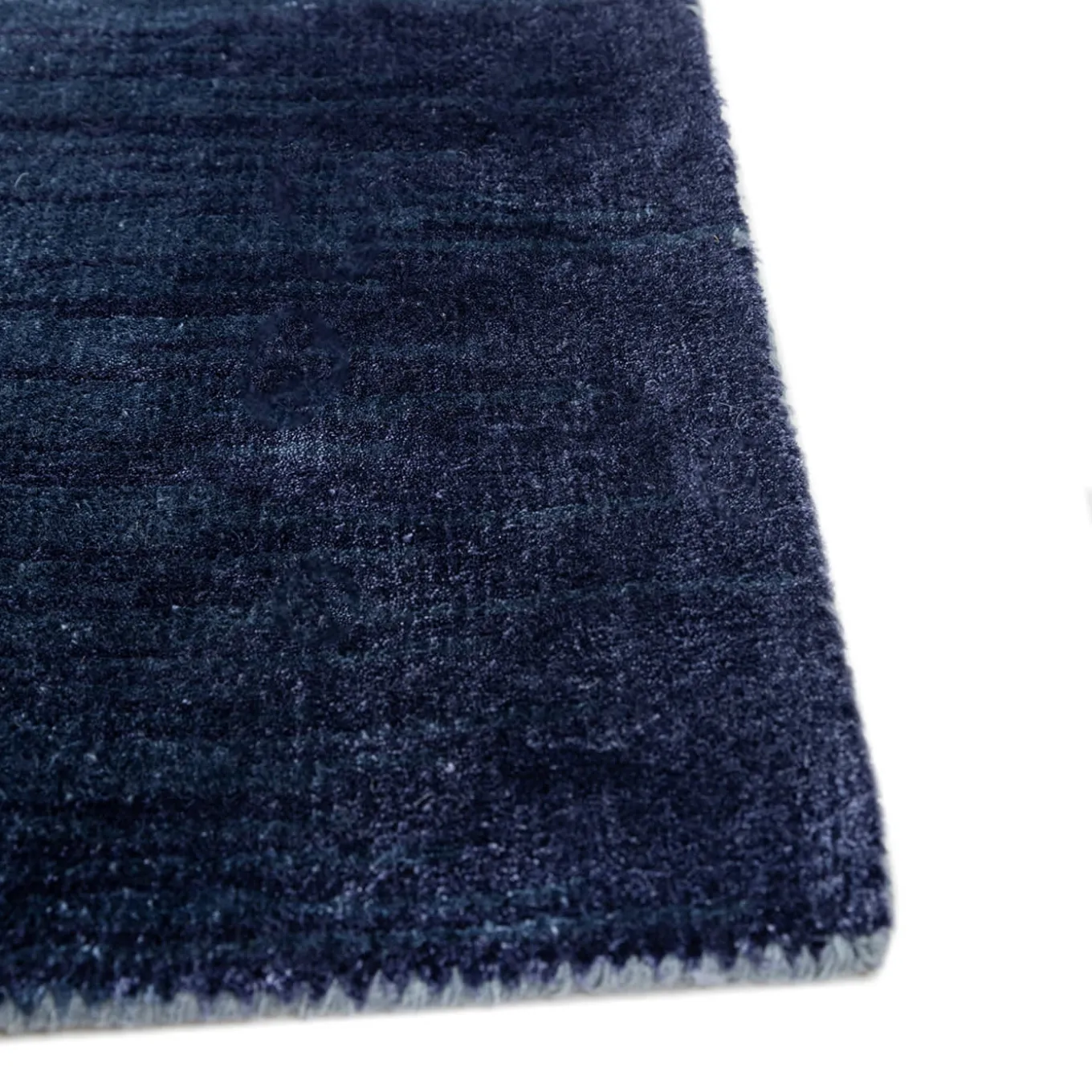 Tappeto Annodato A Mano Antique Blue & Denim Blue