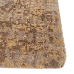Tappeto Annodato a Mano Neutral Blooms Argento e Pesca Chiaro
