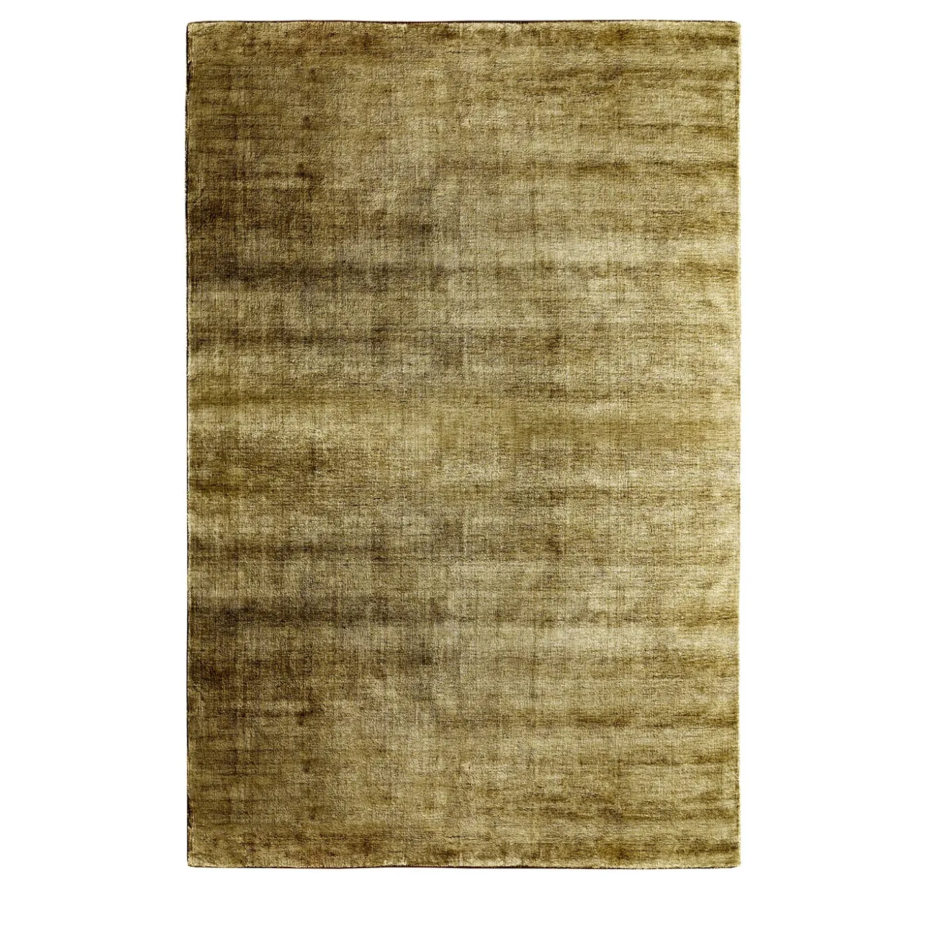 Tappeto Bamboo Shaded rettangolare in seta di bamboo Dorato